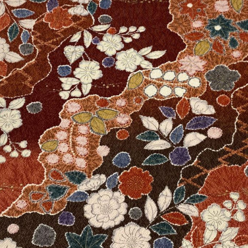 着物反物* 辻ヶ花と灰紫縞 大人の兵児帯 半幅帯 長尺470cm 和装小物