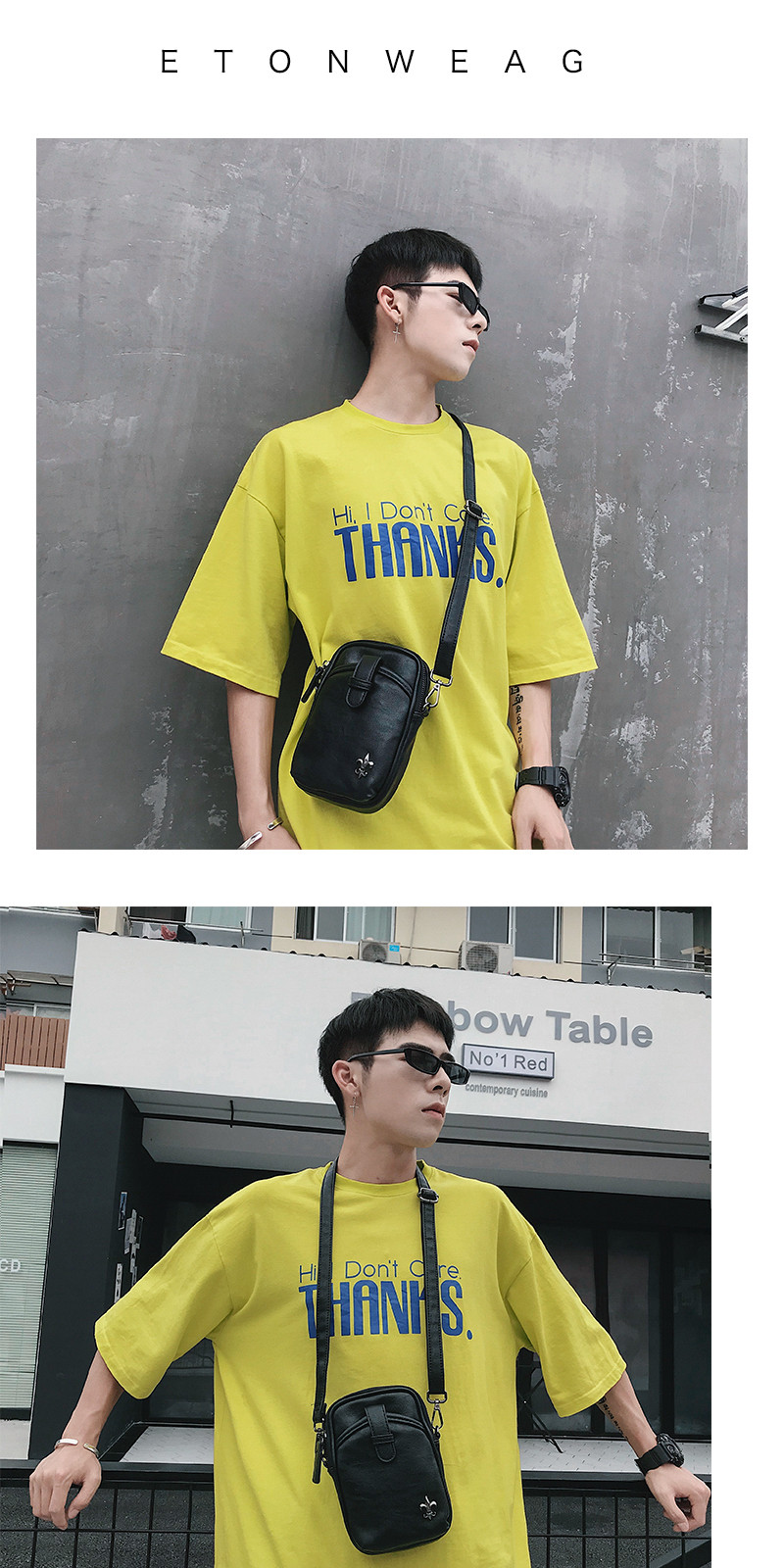 トレンドの新しいファッション青年バッグアウトドアスポーツ自転車ショルダーバッ革製男性ショルダーバッグ携帯バッグ