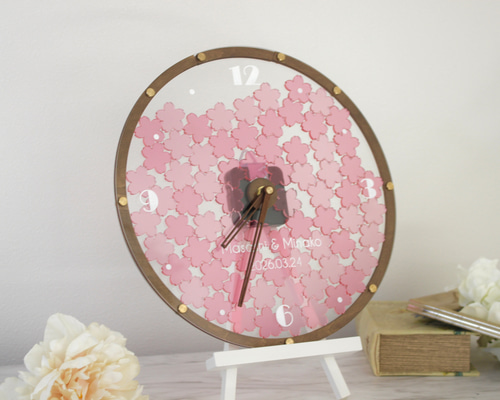 時計型ウェディングドロップス ゲスト参加型 結婚証明書 ウェルカム