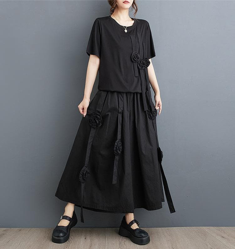 大きいサイズ レディース セットアップ　スカート　春夏 秋 新品 半袖