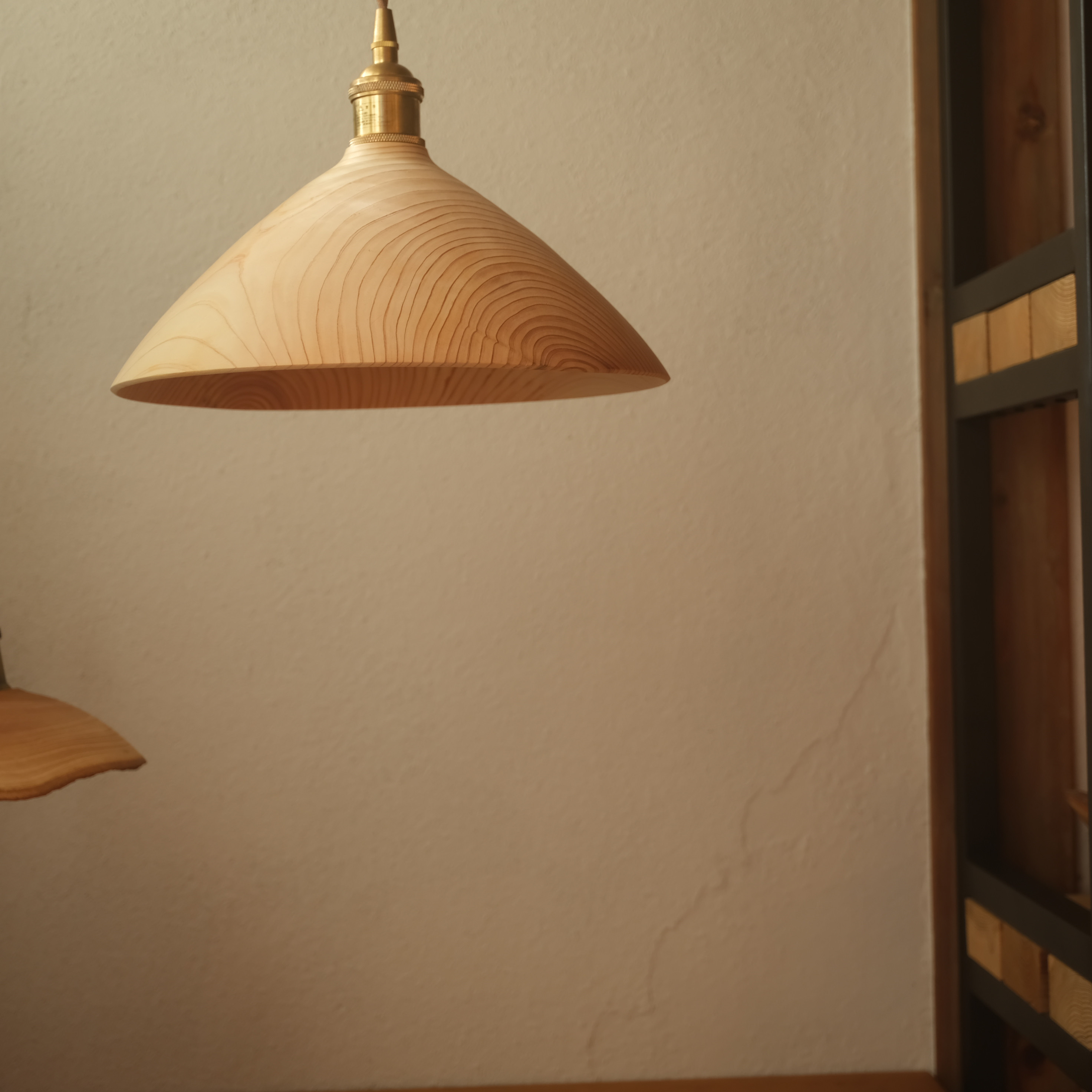 ヒノキのランプシェード〈28〉（杜の灯り）【s1145】