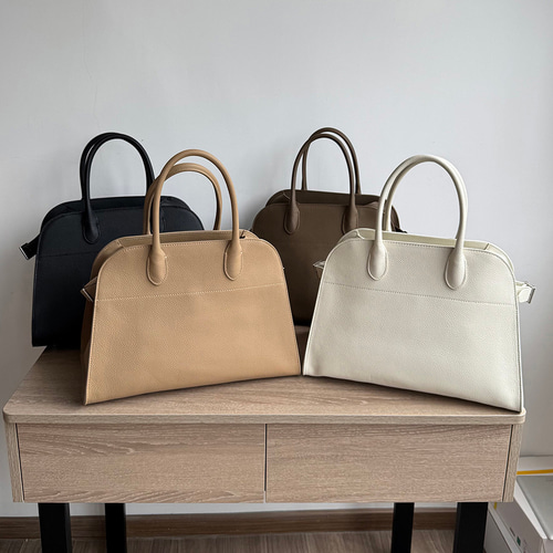 シボ加工牛革 ハンドバッグ｜上質レザー×シンプルデザイントットバッグ 