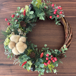森にひらく 新年の輪 ― hare no oto｜ナチュラルなお正月リース ―迎春