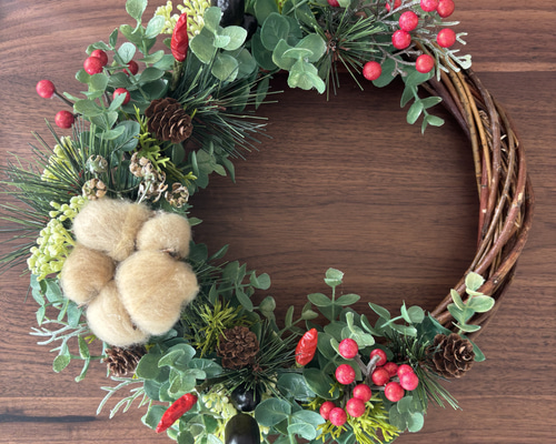 森にひらく 新年の輪 ― hare no oto｜ナチュラルなお正月リース ―迎春