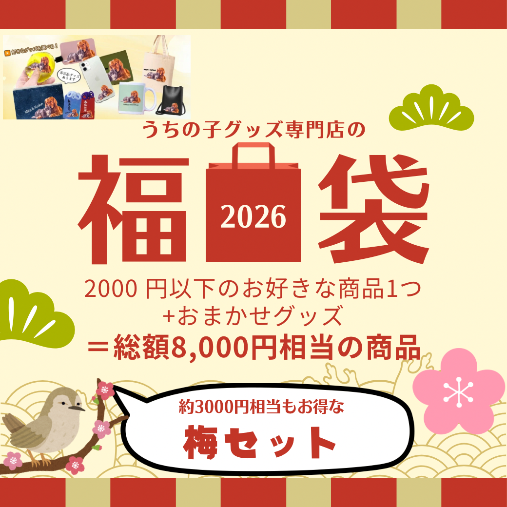 【お得福袋】うちの子イラストグッズ福袋梅！12月31日まで！