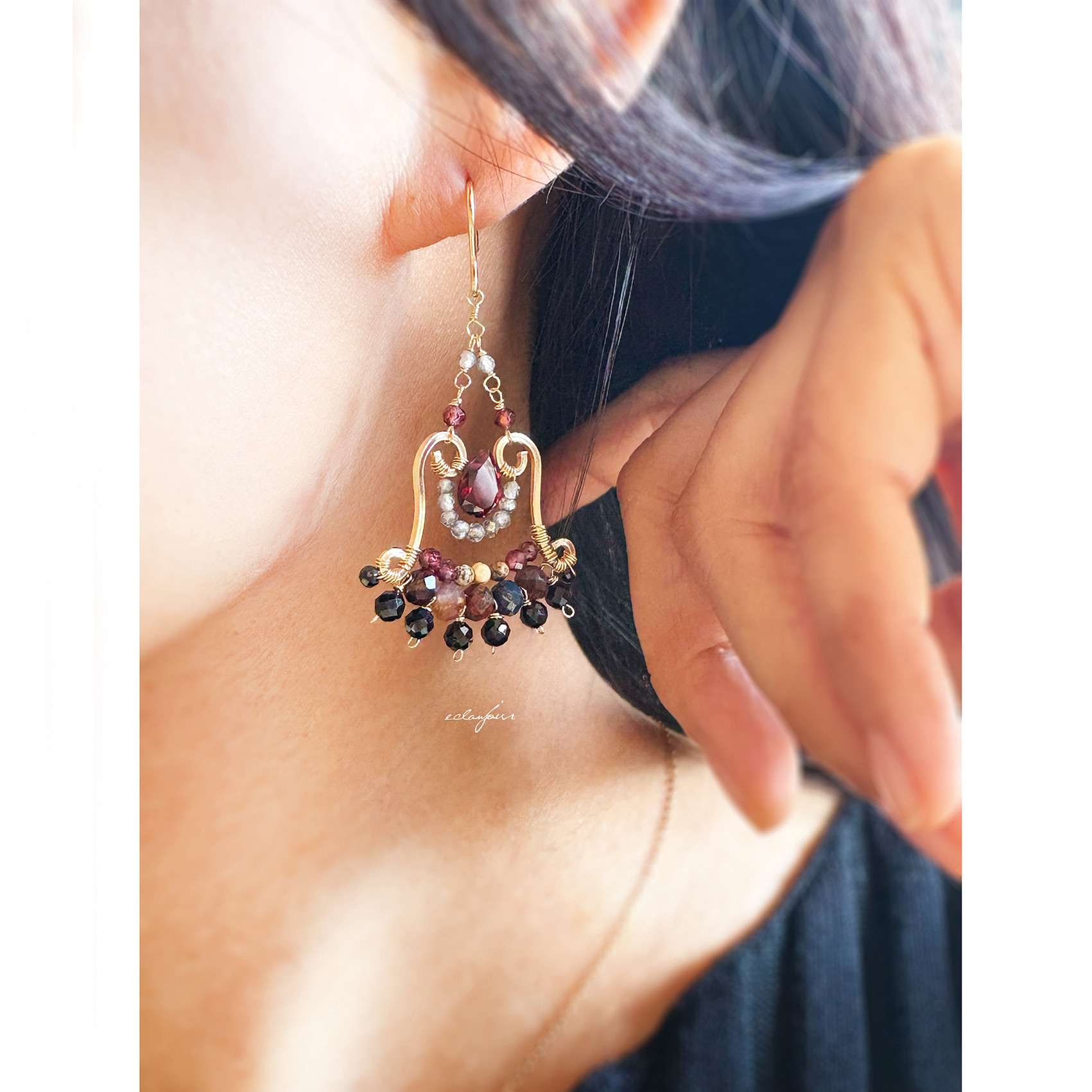 14kgf／ヴァン・ルージュのピアス＆イヤリング【eclanjour】