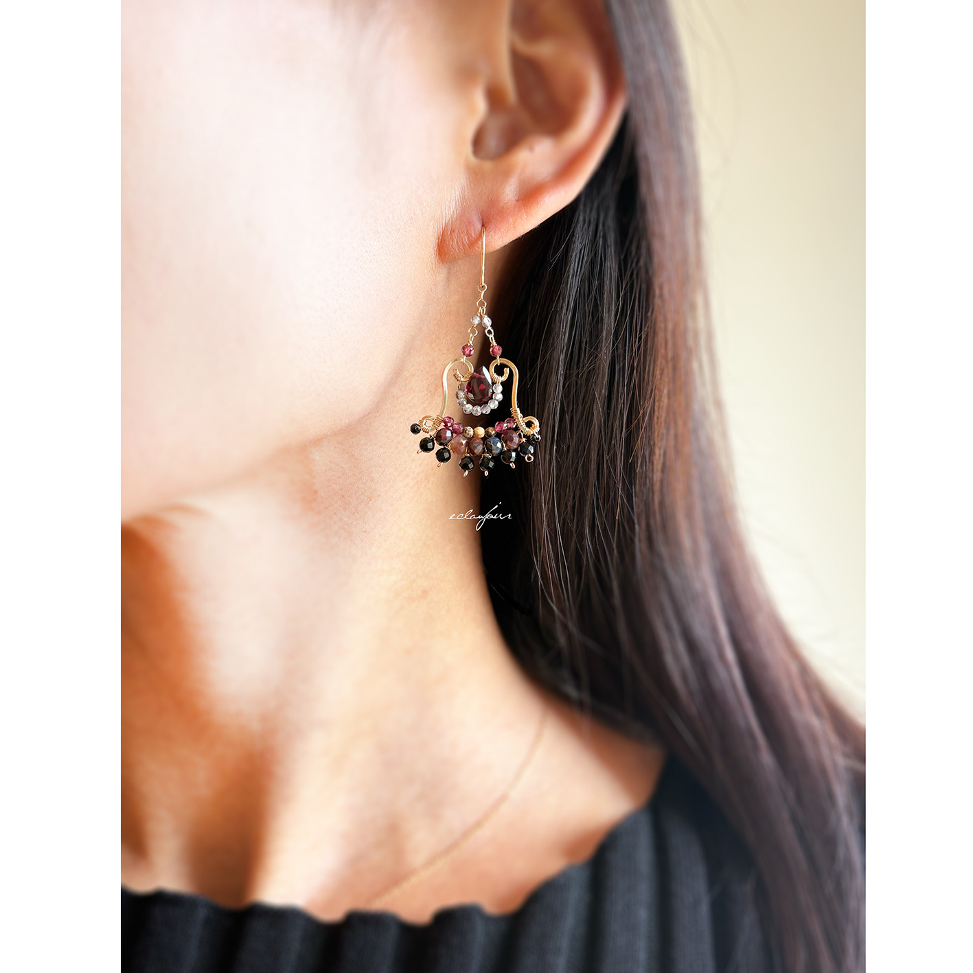 14kgf／ヴァン・ルージュのピアス＆イヤリング【eclanjour】