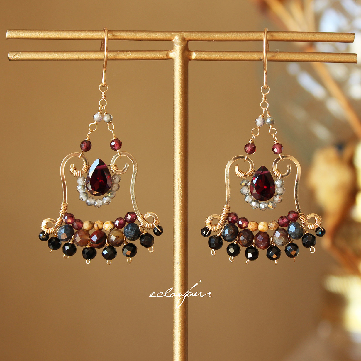 14kgf／ヴァン・ルージュのピアス＆イヤリング【eclanjour】