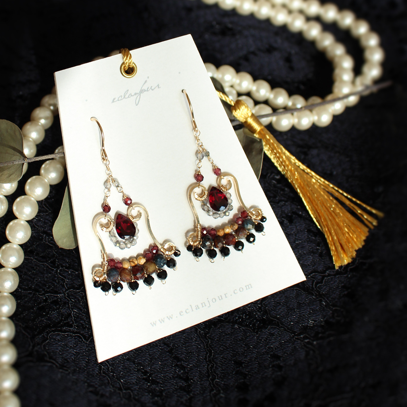 14kgf／ヴァン・ルージュのピアス＆イヤリング【eclanjour】