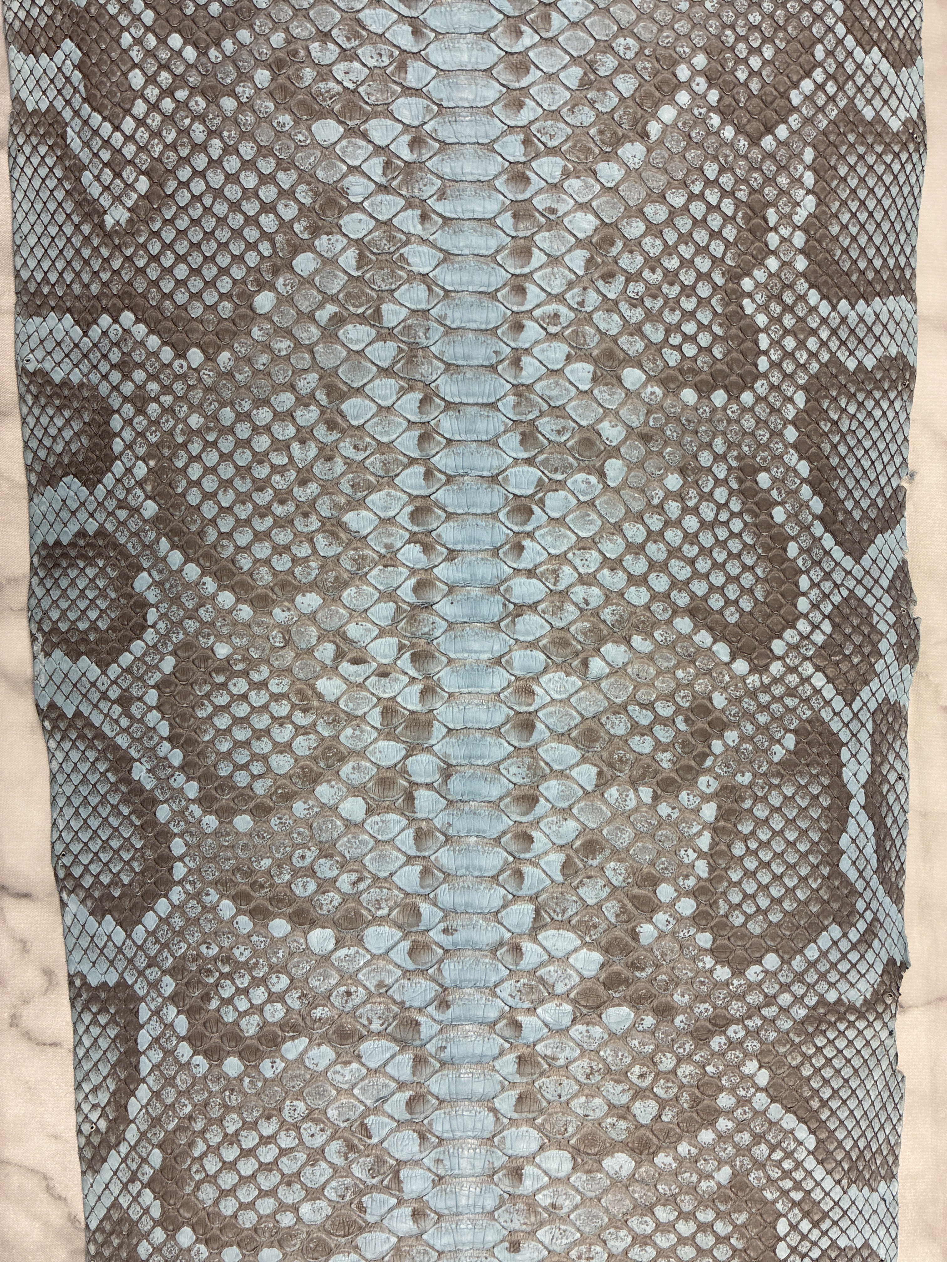 パイソン ヘビ革 スカイブルー×マット 200cm_P285