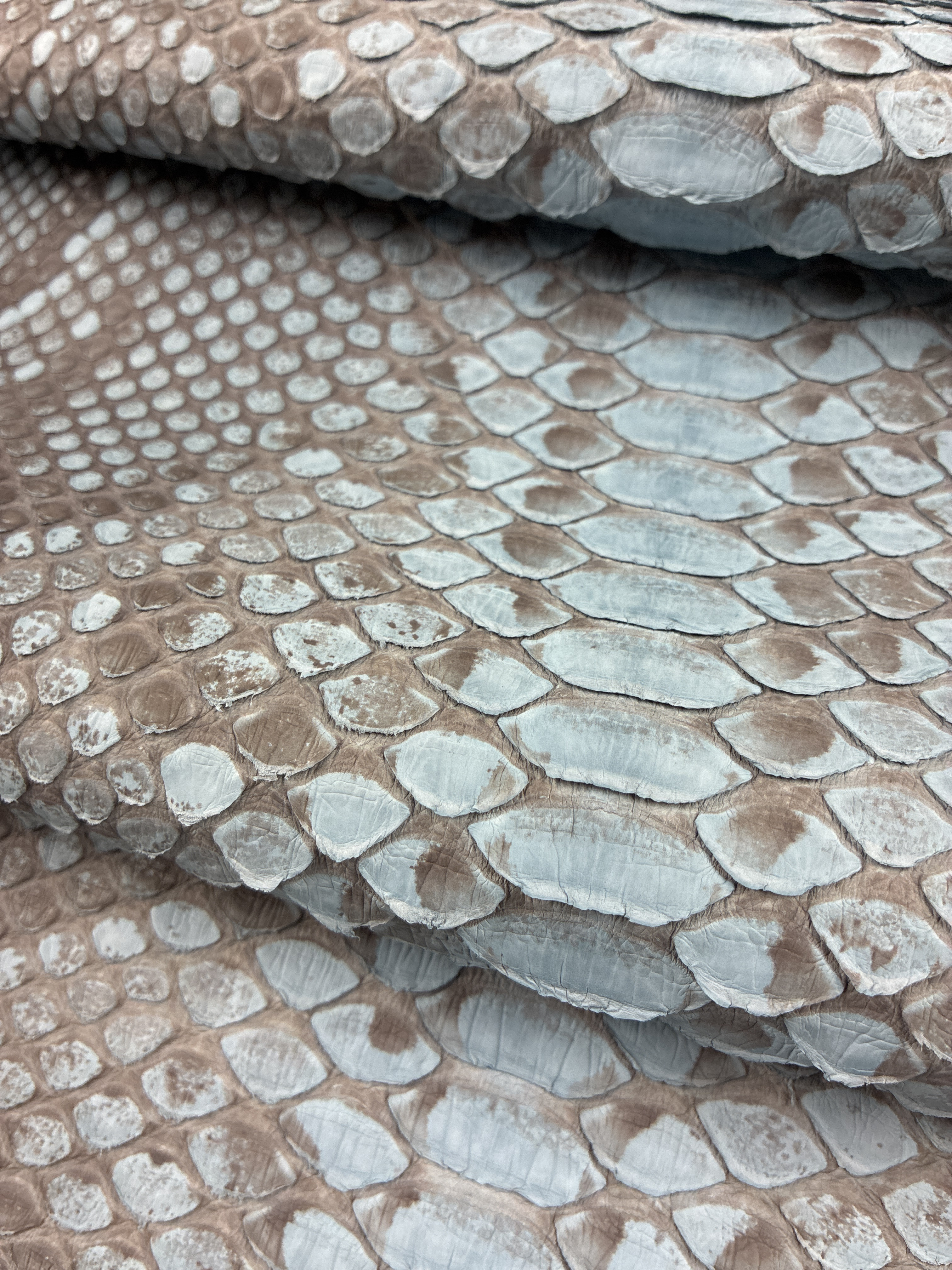 パイソン ヘビ革 スカイブルー×マット 200cm_P285