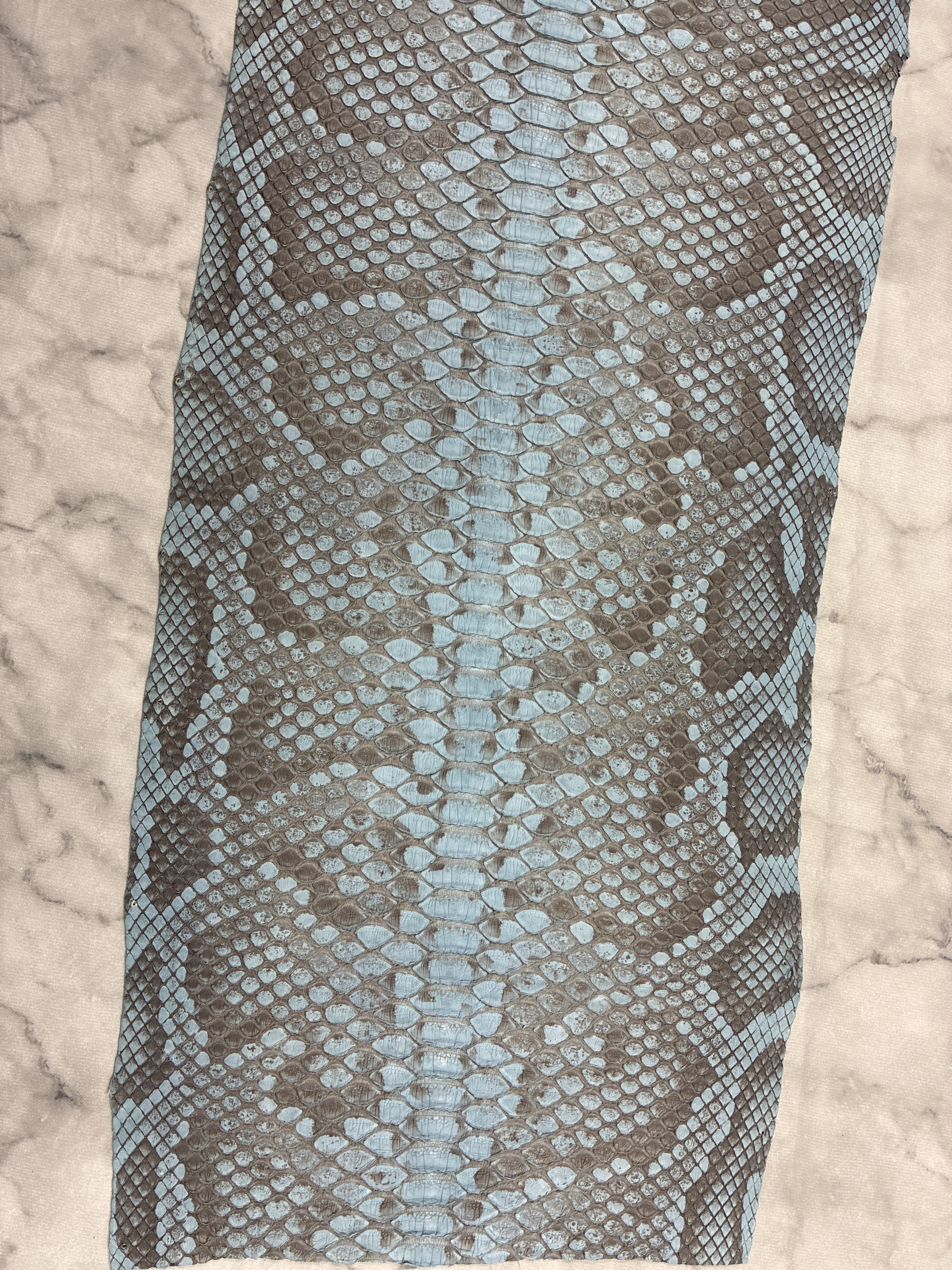 パイソン ヘビ革 スカイブルー×マット 200cm_P285