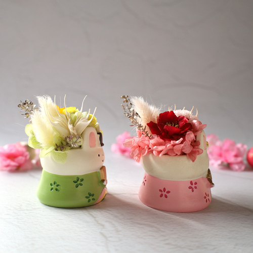 hinaうさちゃん❀花音 うさぎ 桃の節句 おひなさま ひな祭り かわいい