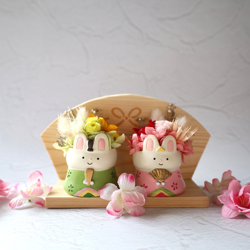 hinaうさちゃん❀花音 うさぎ 桃の節句 おひなさま ひな祭り かわいい