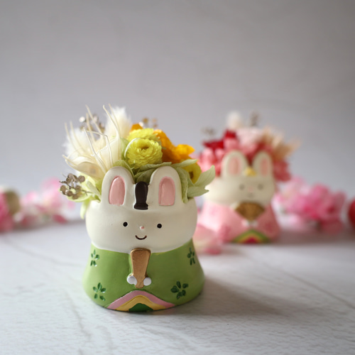 hinaうさちゃん❀花音 うさぎ 桃の節句 おひなさま ひな祭り かわいい