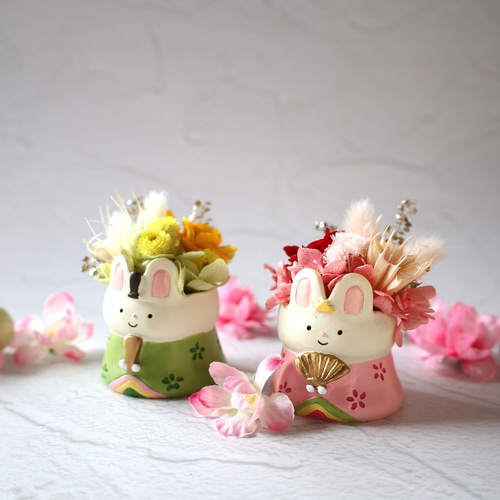 hinaうさちゃん❀花音 うさぎ 桃の節句 おひなさま ひな祭り かわいい
