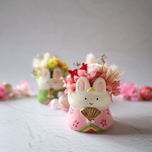 hinaうさちゃん❀花音 うさぎ 桃の節句 おひなさま ひな祭り かわいい