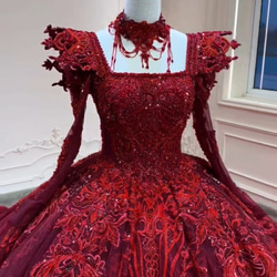 目立つ おしゃれ 贅沢な総レース フランス刺繍 高品質保証 ロング