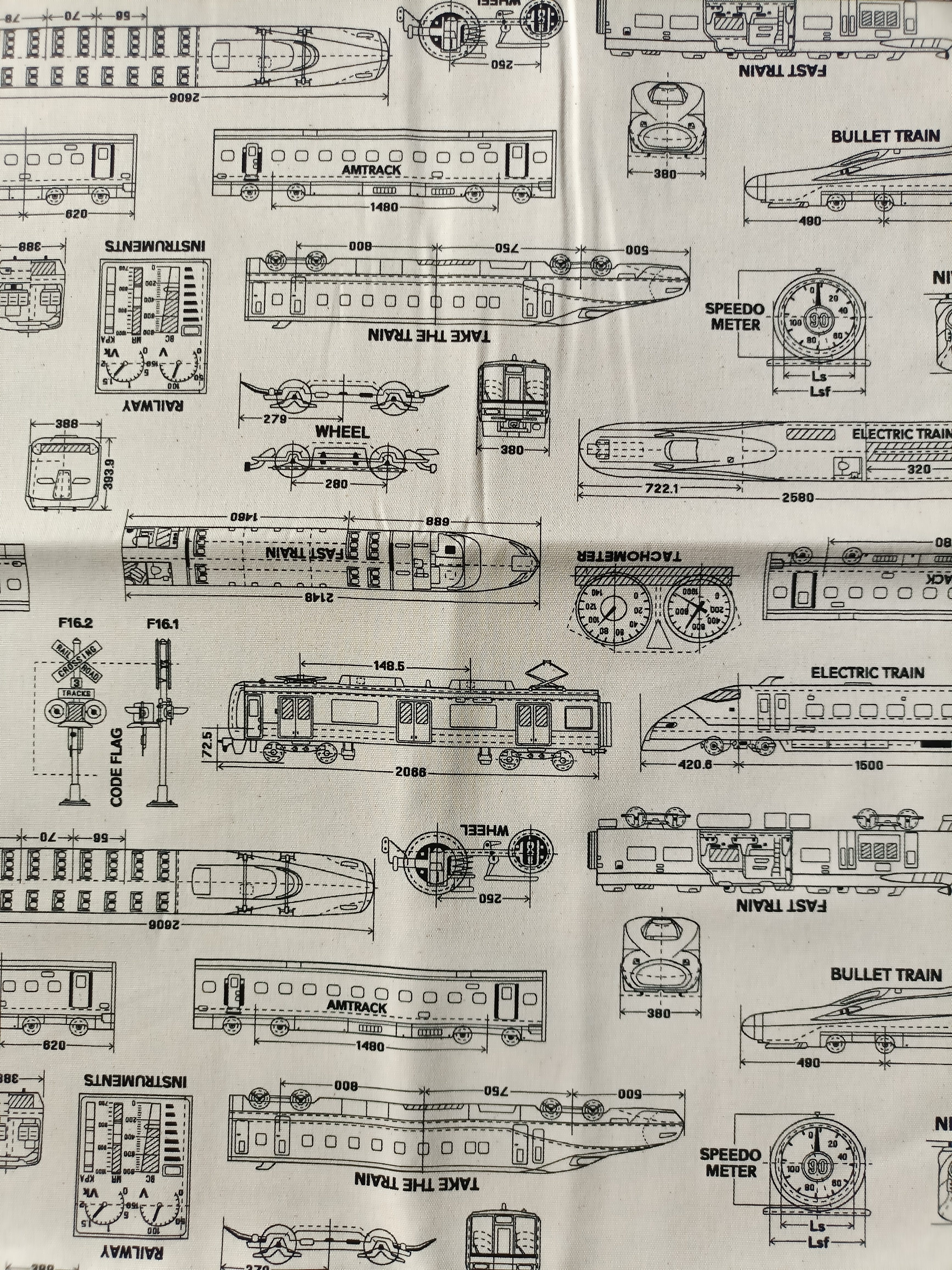 【オーダー★受注生産】おひるね布団カバー　電車　新作　ホワイト/グレー