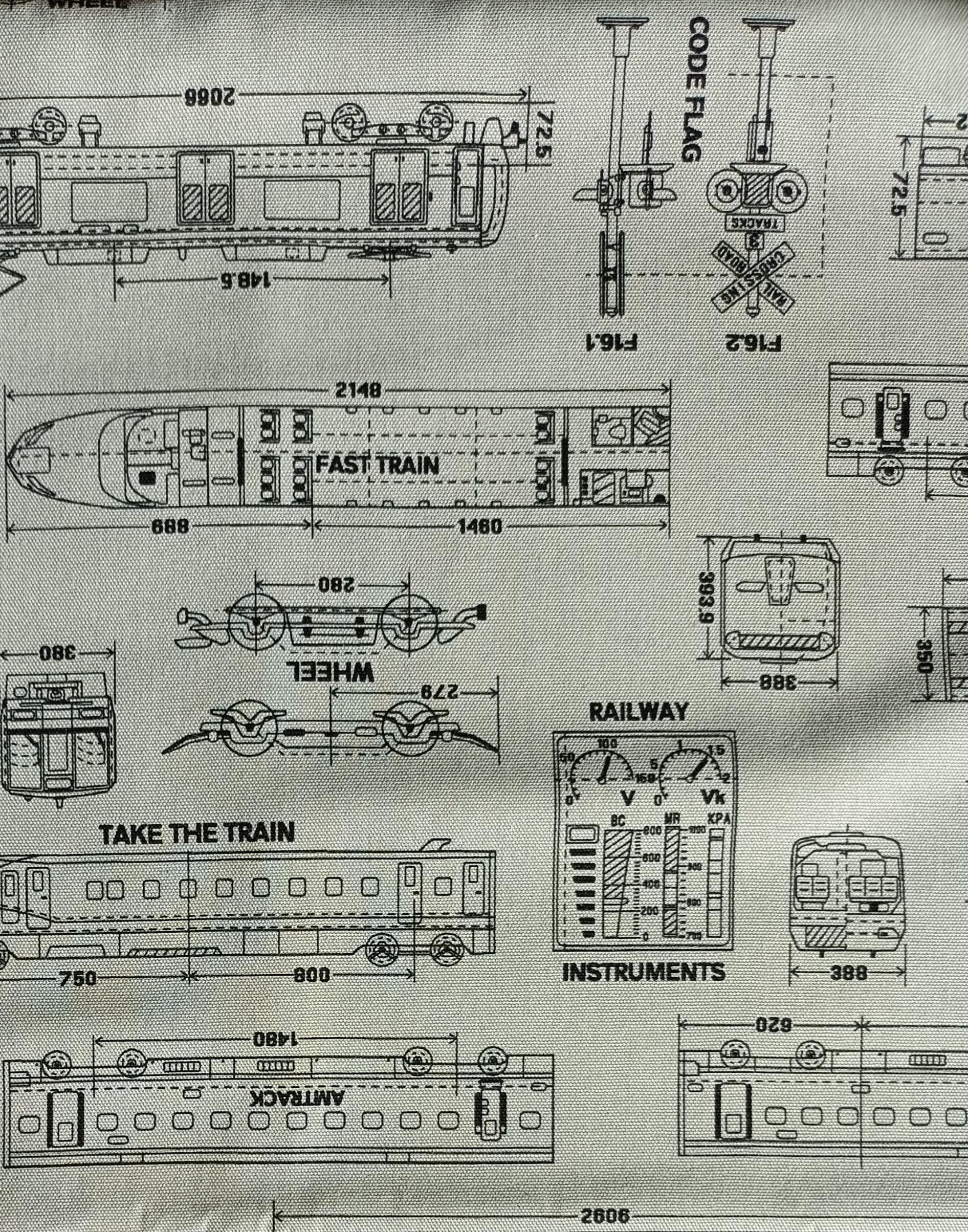 【オーダー★受注生産】おひるね布団カバー　電車　新作　両面グレー