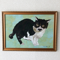 猫イラスト「寝っころがるグリコ」原画 イラスト 安部円子 通販