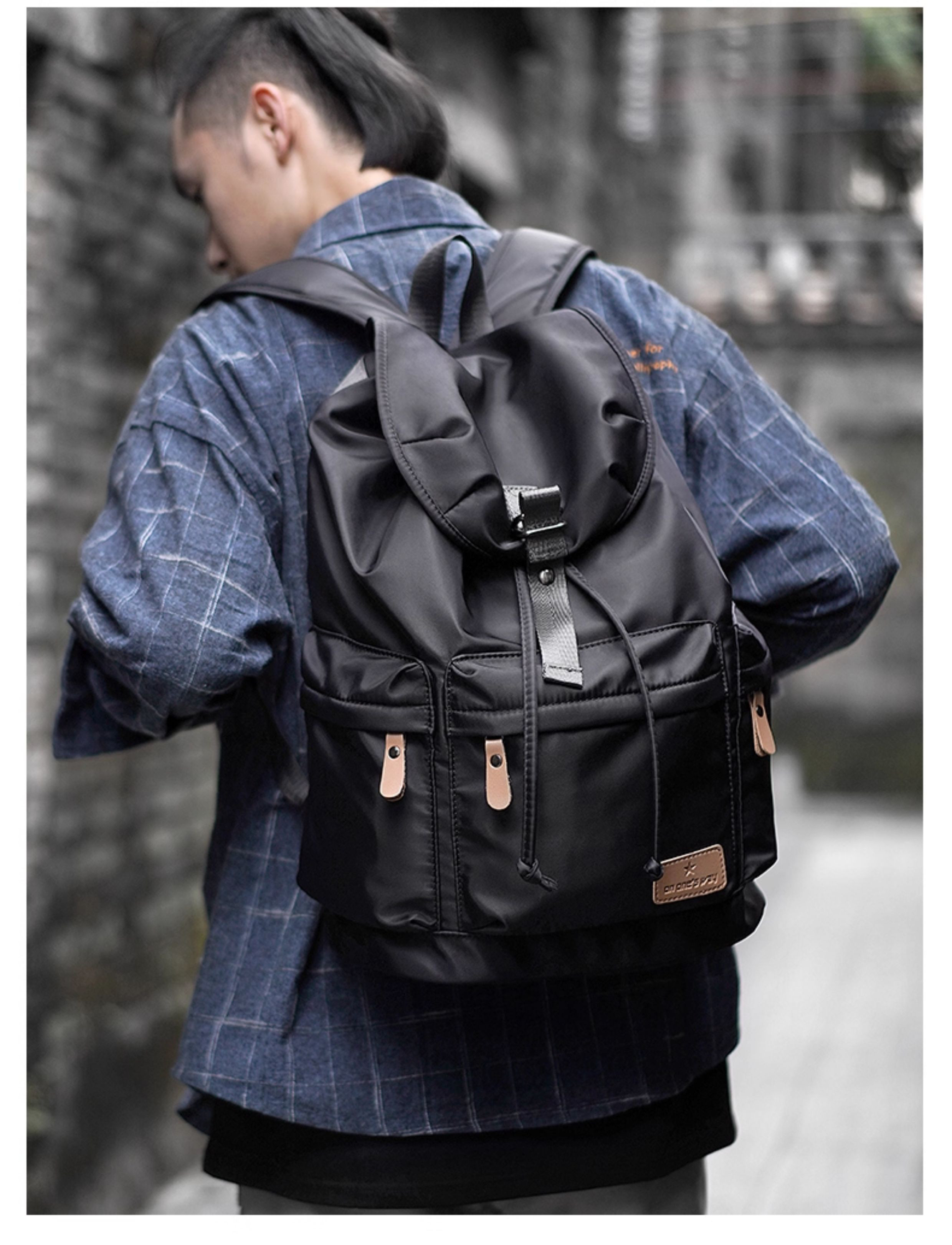 トレンド日系オリジナルリュック メンズ 大学生用 シンプル大容量 旅行・ノート PC バッグ
