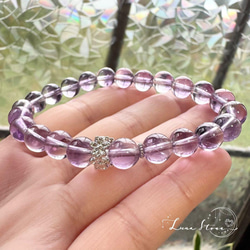 リチウムクォーツインガーデン 9.5mmアップ 天然石 ブレスレット