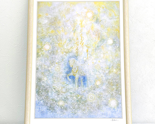 ヒーリングアート☆2026年丙午 新作『神馬』 壁掛けA3サイズ額付HYM