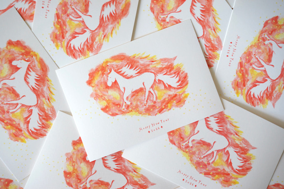 水彩 午年 2026 ポストカード ポストカード たいよう舎 通販 20227796