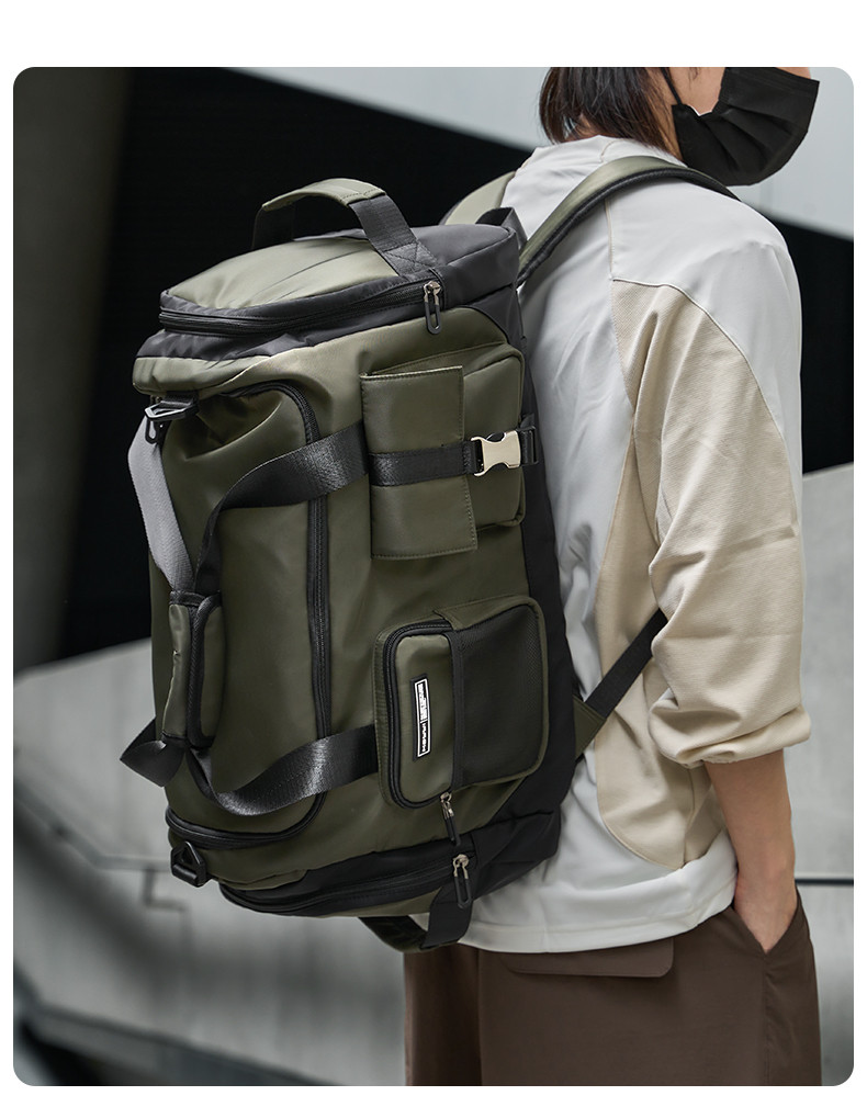 メンズ大容量旅行鞄 短期旅行用リュック 出張用手荷物 多機能斜め掛けバッグ