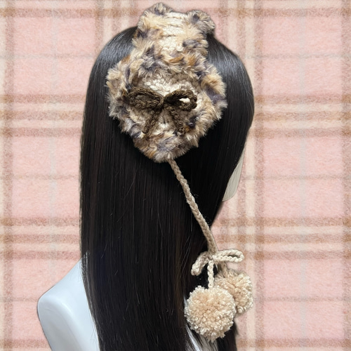 選べる2色！！ヒョウ柄がかわいいハートのイヤーマフ♡ その他