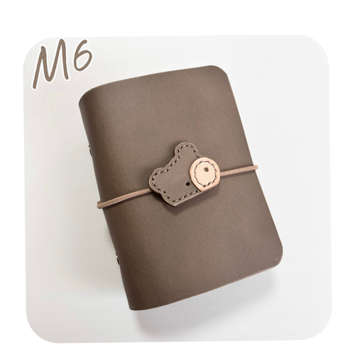 システム手帳 M6 mini6 ミニ6 くま 手帳カバー 手帳 コラージュ