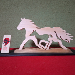 令和8年干支「午」 親子馬【木工アート】 その他置物 makochin 通販
