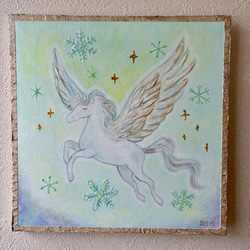 テクスチャーアート 眠る天使の絵 F3サイズ アクリル画 原画 癒しの