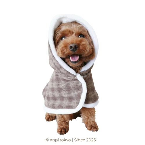 犬服・アクセサリー anpino mama 新作 】犬用 フード付きポンチョ ペット服・アクセサリー anpi 通販