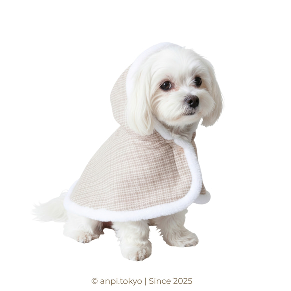 犬服・アクセサリー anpino mama 新作 】犬用 フード付きポンチョ ペット服・アクセサリー anpi 通販