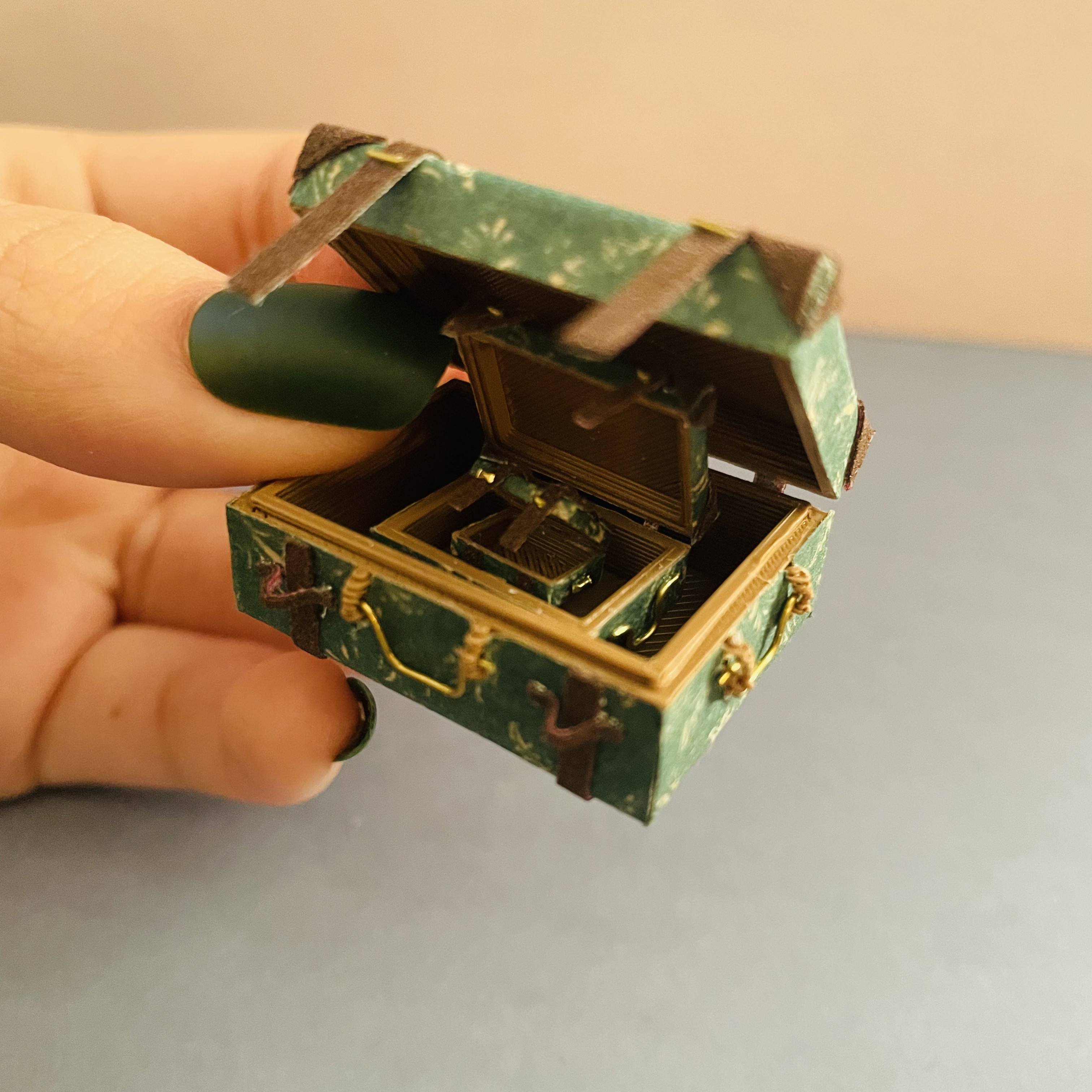 ミニチュアトランク 3サイズセット｜手紙と小物入り