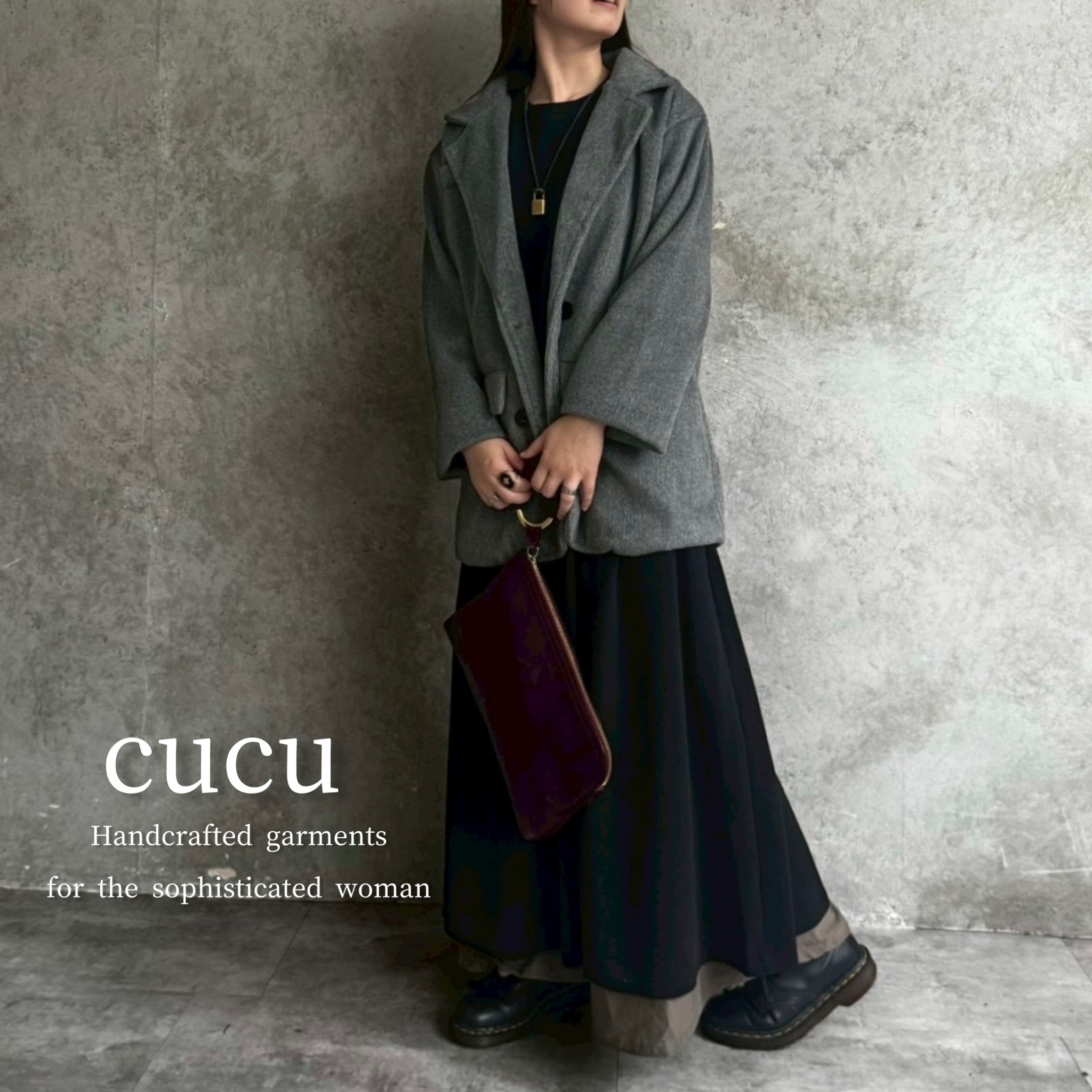 送料無料■3日内発送■【新作】「リッチなシャギーのミドル丈ダブルブレストコート。」テーラード 厚手 中綿 冬