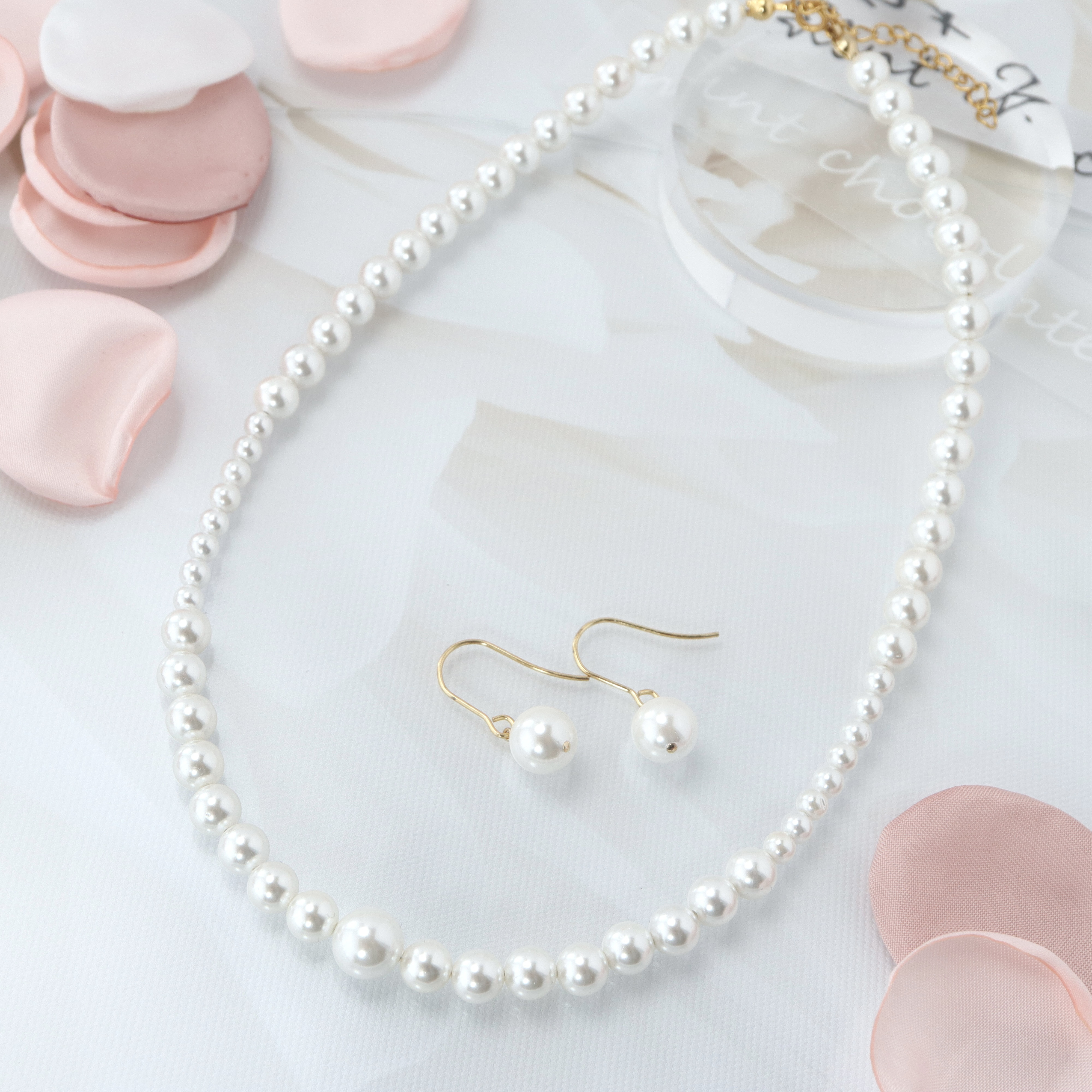 【早割✶3日以内発送可】人と被らないフォーマル福袋◎サイズmixパールネックレス＆ひと粒パールピアス✶アレルギー対応