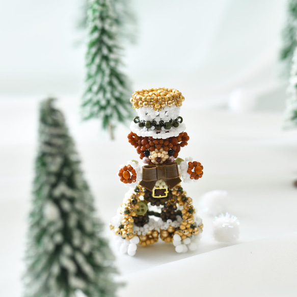 【手作りキット】パーティーテディベアクリスマスセット～Millie・Theodore～ 6枚目の画像