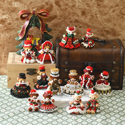 【手作りキット】パーティーテディベアクリスマスセット～Millie・Theodore～ 17枚目の画像