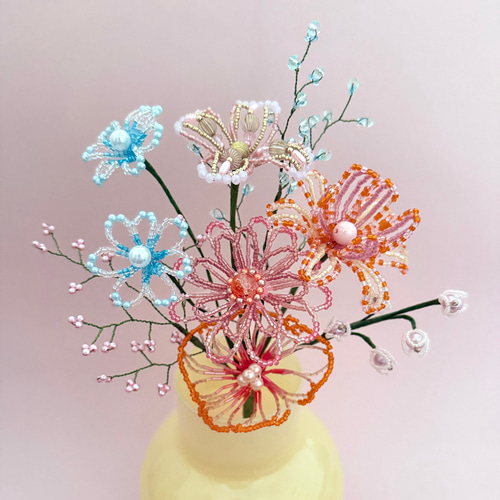 ビーズフラワー ブーケ（パステルミックス） アートフラワー FLOWACCA