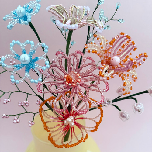 ビーズフラワー ブーケ（パステルミックス） アートフラワー FLOWACCA