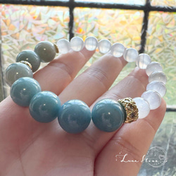 極上品質 大玉 マダガスカル産 レインボームーンストーン 天然石 ブレスレット 別鉱床マダガスカル産レインボームーンストーンブレスレット - 埼玉県