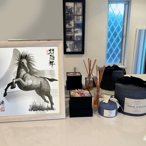 限定2点】山形 楽 直筆水墨画／2026招福午 絵画 art-弘楽 通販