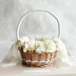 かご バスケット 小•横 エコクラフト リングガール リングピロー カゴ 結婚式 Amazon.co.jp: オーバル型バスケットのリングピロー 横幅約15.5cm 持ち