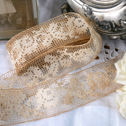 フランスアンティークバラのフィレレース レース cherir 通販 20229609