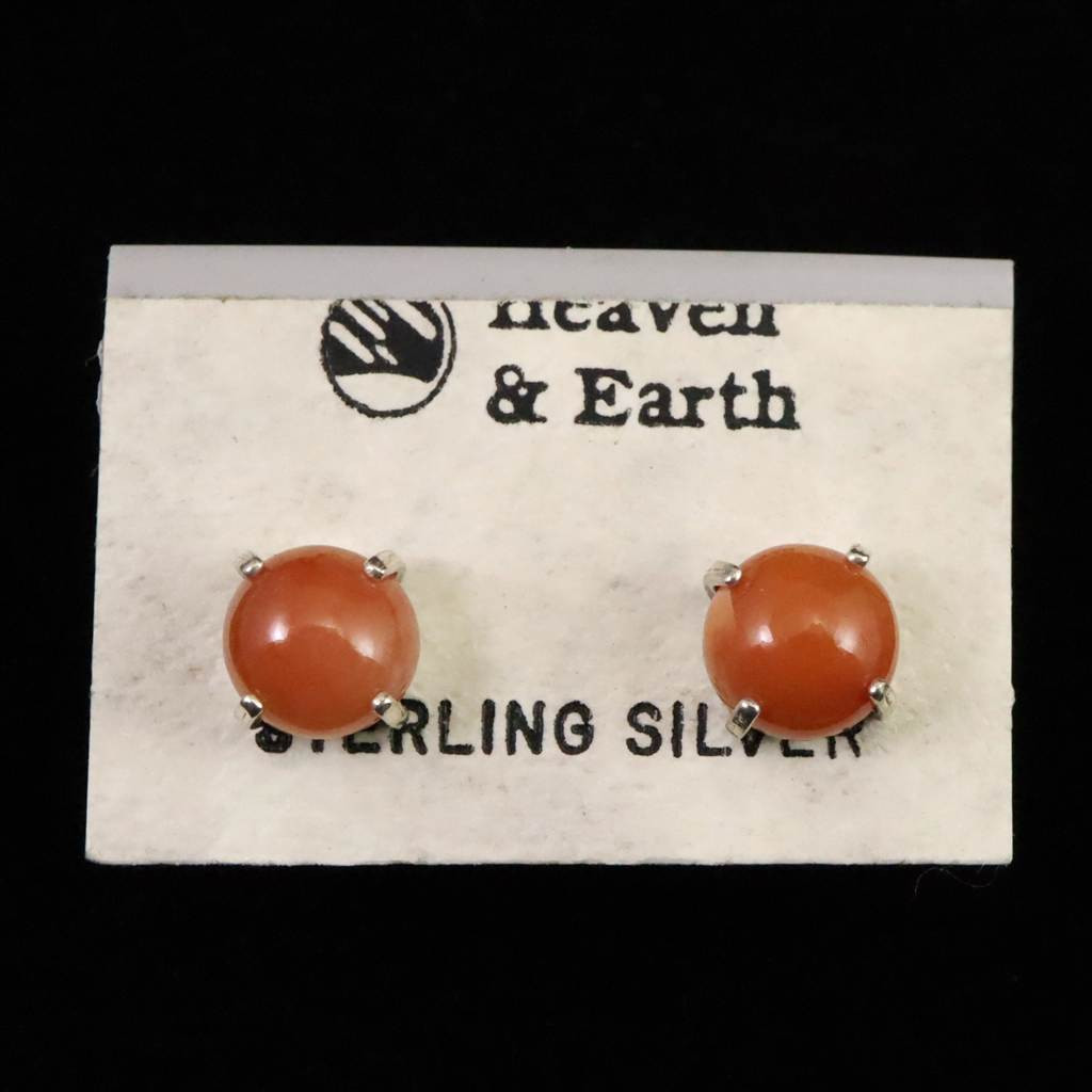 H&E社 サチャロカ ローズアゼツライト  8mmラウンド　ピアス 　 #96524