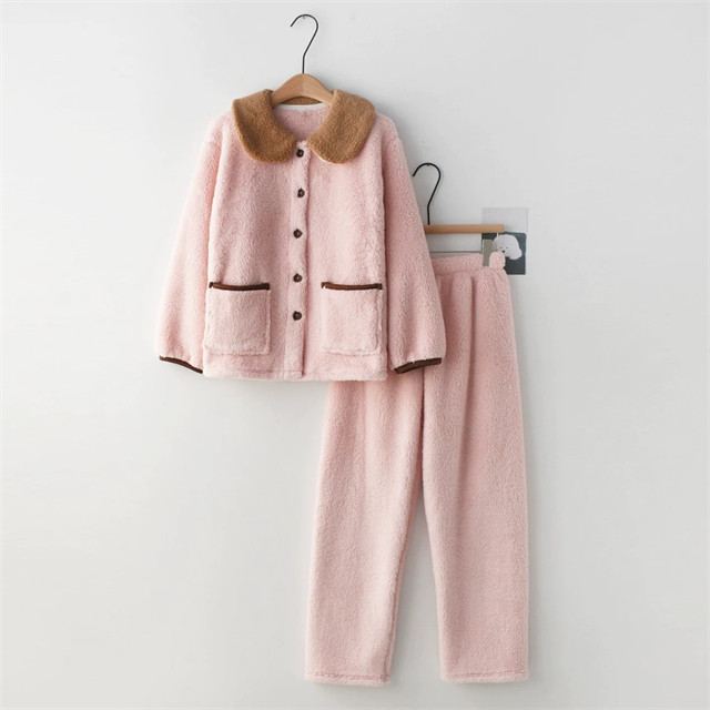 秋冬 パジャマ 部屋着 プレゼント 贈り物 部屋着  前開き 寝巻 裏起毛 洗濯可能