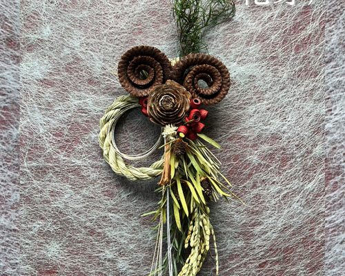 実物を束ねた 正月飾り｜自然素材の迎春【しめ縄／しめ飾り】2026新作